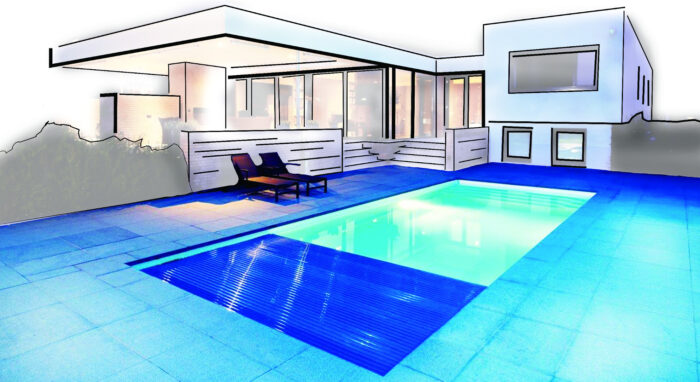 Piscina amb coberta Sky 9 volet